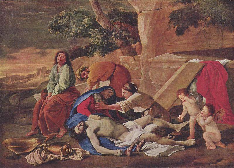 Nicolas Poussin Beweinung Christi Norge oil painting art
